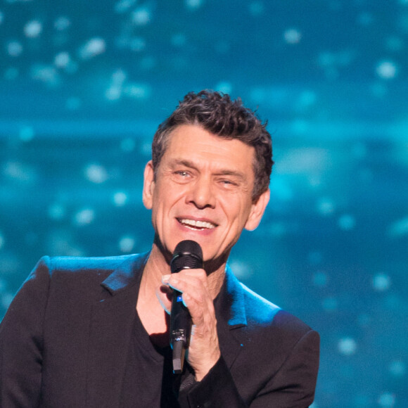 Marc Lavoine - Deuxième jour de la 33ème édition du Téléthon au Parc de la Villette à Paris le 7 décembre 2019. Le compteur de la 33ème édition du Téléthon a atteint 74,6 millions d'euros dimanche 8 décembre, en hausse par rapport à l'édition 2018 où l'événement caritatif avait été bousculé par la mobilisation des "gilets jaunes". © Tiziano Da Silva/Bestimage
