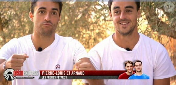 Arnaud et Pierre-Louis lors de l'épisode de "Pékin Express 2021" du 30 mars 2021, sur M6