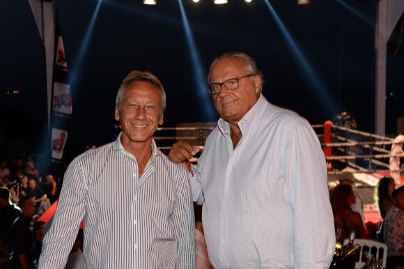 Daniel Moyne et Gérard Louvin - People à la 3ème édition de la "Fight Night" à Saint-Tropez. Le 4 août 2015 