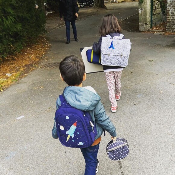 Faustine Bollaert a partagé cette photo de ses enfants, sur Instagram, septembre 2020.