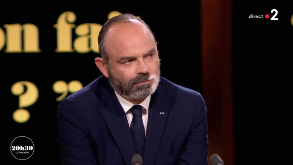 Edouard Philippe sur le plateau de l'émission "20h30 le dimanche", sur France 2.