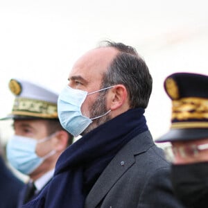 Edouard Philippe et Jean Castex au Havre pour le comité interministériel de la mer. Le 22 janvier 2021. © Maxime Le Pihif / Pool / Bestimage