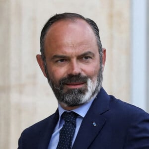 Edouard Philippe - Le président français reçoit les membres de la Convention des citoyens sur le climat au Palais de l'Elysée à Paris. Le 29 juin 2020. © Stéphane Lemouton / Bestimage