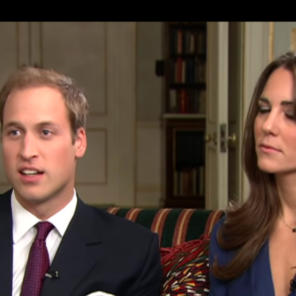 Le prince William et Kate Middleton lors de leur interview avec Tom Bradby à l'occasion de leur fiançailles, novembre 2010.