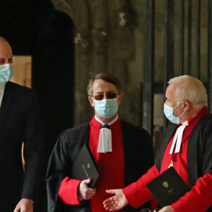 Le prince William, duc de Cambridge, et Catherine (Kate) Middleton, duchesse de Cambridge, lors d'une visite au centre de vaccination de l'abbaye de Westminster à Londres, Royaume Uni, le 23 mars 2021.