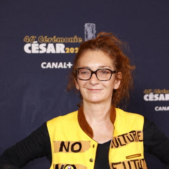 Corinne Masiero lors du photocall lors de la 46ème cérémonie des César à l'Olympia à Paris, France, le 12 mars 2021.© Thomas Samson / Pool / Bestimage