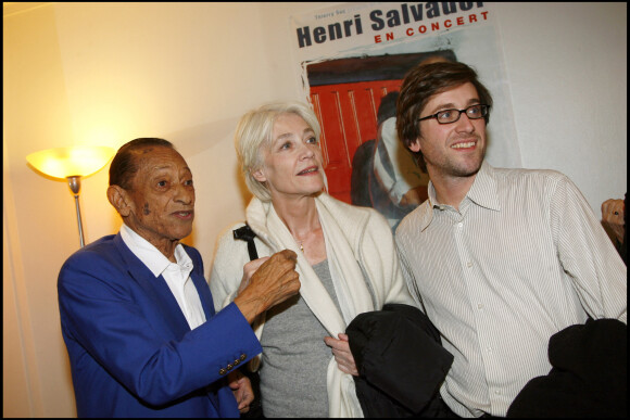 Henri Salavador, Francoise Hardy et Thomas Dutronc à Paris.