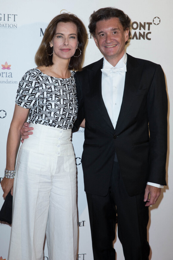 Carole Bouquet et son compagnon Philippe Sereys de Rothschild - Soirée "Global Gift Gala" lors du 67ème festival international du film de Cannes