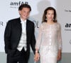 Carole Bouquet et son compagnon Philippe Sereys de Rothschild - Photocall de la soirée "AmfAR's 21st Cinema Against AIDS" à l'Eden Roc au Cap d'Antibes lors du 67ème festival du film de Cannes, le 22 mai 2014.