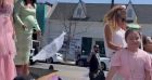 M. Pokora et Christina Milian à Los Angeles fêtent l'ouverture du nouveau shop Beignet Box cafe le 10 avril 2021.