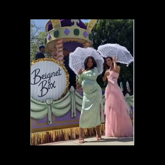 Christina Milian à Los Angeles fête l'ouverture du nouveau shop Beignet Box cafe.
