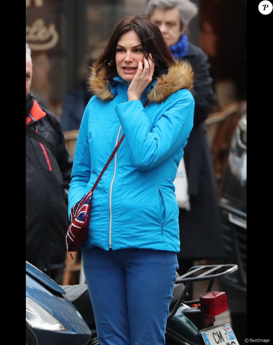 Helena Noguerra - Arrivées aux obsèques de Michou en l'église Saint-Jean de Montmartre à Paris. Le 31 janvier 2020