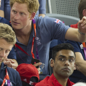 Le prince Harry, le prince William et Kate Middleton lors des Jeux Olympiques de Londres en 2012.