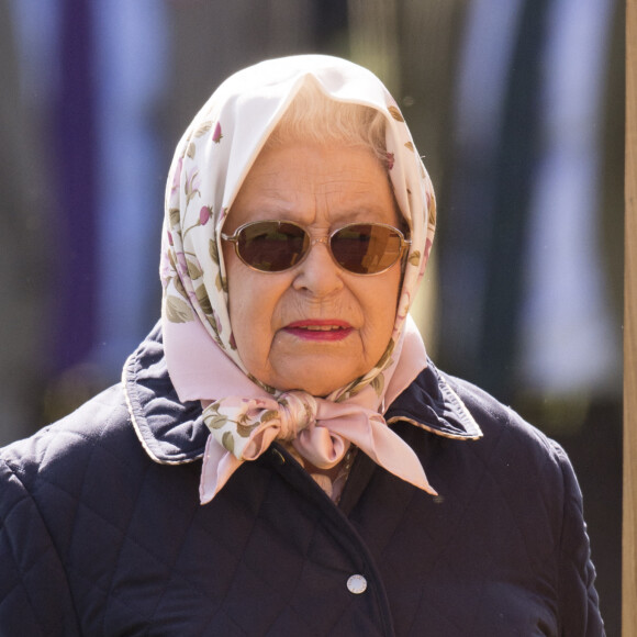 La reine Elizabeth II d'Angleterre au Royal Windsor Horse Show à Windsor. Le 11 mai 2018.