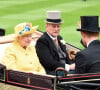 La reine Elisabeth II d'Angleterre, le prince Philip - La famille royale d'Angleterre lors du 1er jour des courses hippiques "Royal Ascot" à Ascot.