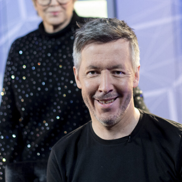 Exclusif - Laurence Boccolini et Jean-Luc Lemoine - Backstage de l'enregistrement de l'émission "Les comiques préférés des français" au Palais des Sports (Dôme de Paris) à Paris, qui sera diffusée le 17 avril sur France 2 © Pierre Perusseau / Bestimage