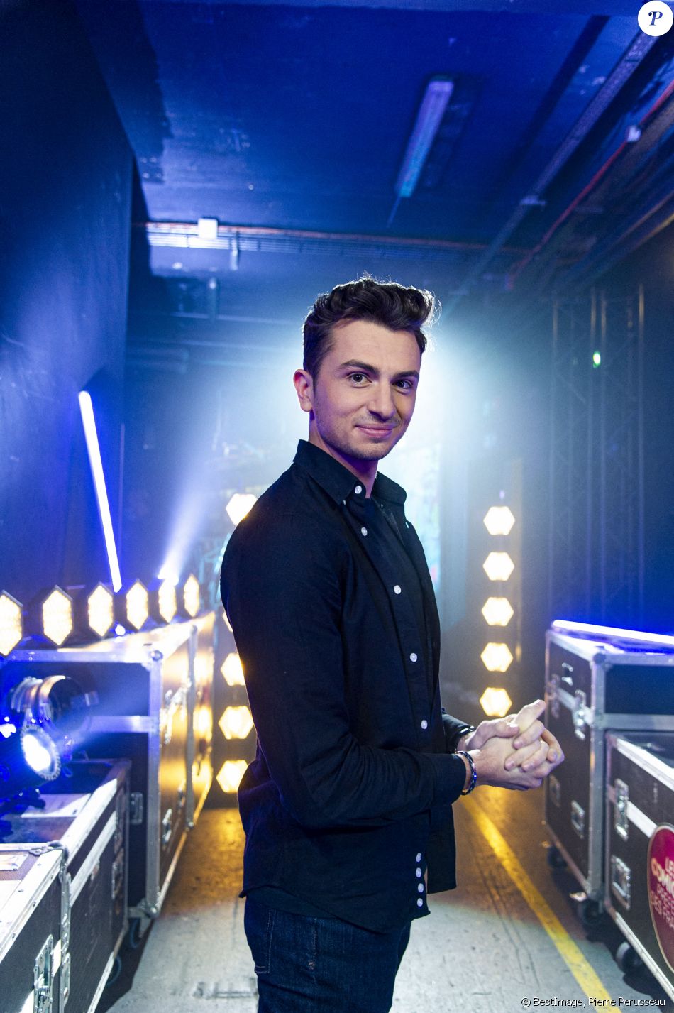 Exclusif - David Voinson - Backstage de l'enregistrement de l'émission "Les comiques préférés des français" au Palais des Sports (Dôme de Paris) à Paris, qui sera diffusée le 17 avril sur France 2 © Pierre Perusseau / Bestimage