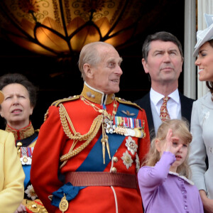 Le prince Philip, duc d'Edimbourg, Catherine Kate Middleton , duchesse de Cambridge - La famille royale d'Angleterre assiste à la parade "Trooping the colour" à Londres le 16 juin 2012.
