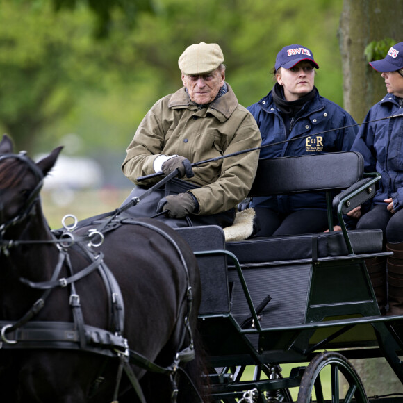 Le prince Philip, duc d'Edimbourg en calèche au Royal Windsor Horse Show. Windsor, le 9 mai 2019.