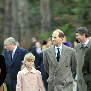 Prince Edward, Sophie et Lady Louise, Prince Philip , duc d'Edimbourg et Prince Andrew - La famille royale d'Angleterre assiste a la messe de Noel en l'eglise Sandringham a Kings Lynn. Le 25 decembre 2012