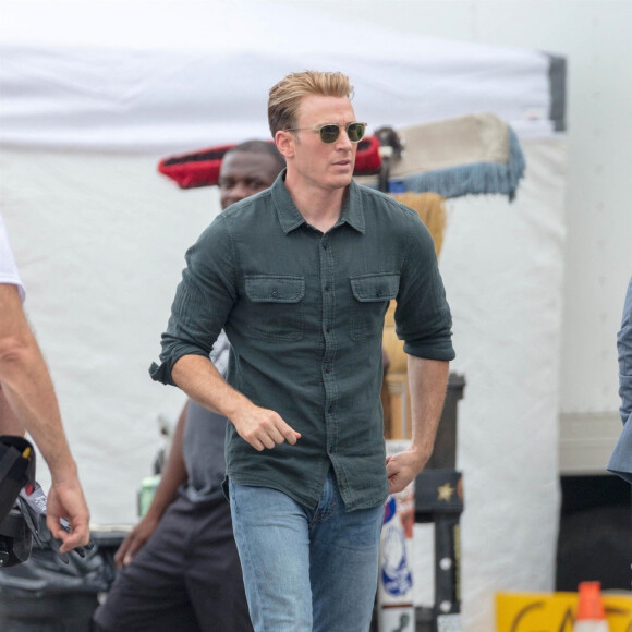 Exclusif - Chris Evans - Tournage du film "Avengers 4" à Atlanta. Le 7 septembre 2018.