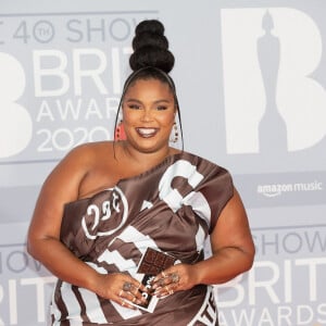 Lizzo - Photocall des BRIT Awards 2020 à The O2, Peninsula Square, Londres, le 18 février 2020.