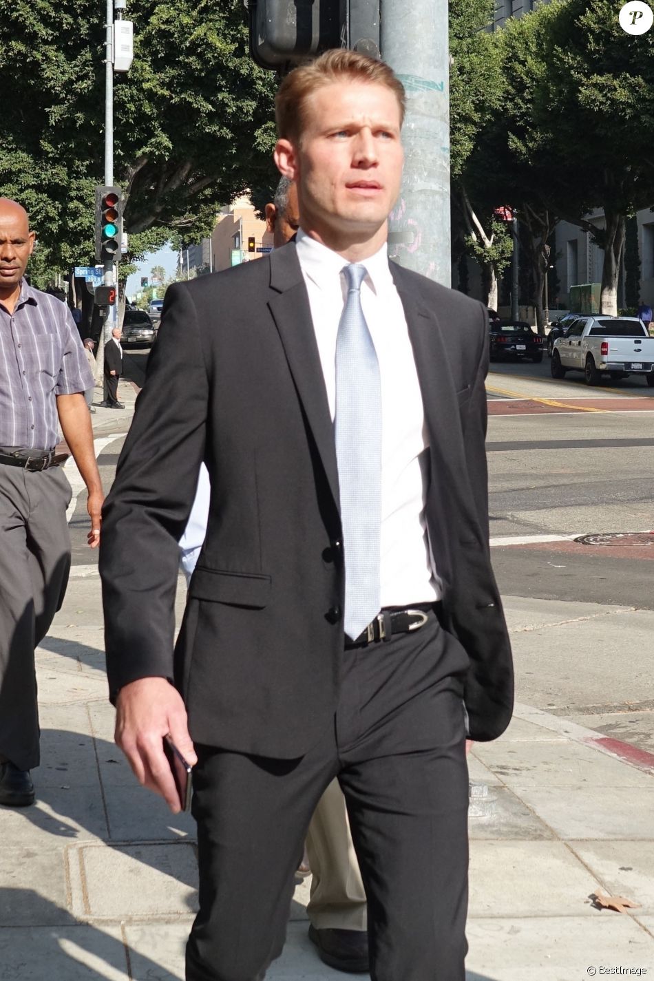 Exclusif - Brian Hickerson (ex compagnon de Hayden Panettiere) arrive au tribunal à Los Angeles. Le 24 septembre 2019.
