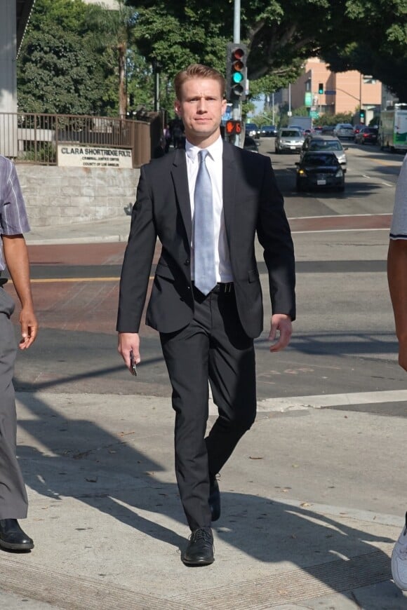 Exclusif - Brian Hickerson (ex compagnon de Hayden Panettiere) arrive au tribunal à Los Angeles. Le 24 septembre 2019.