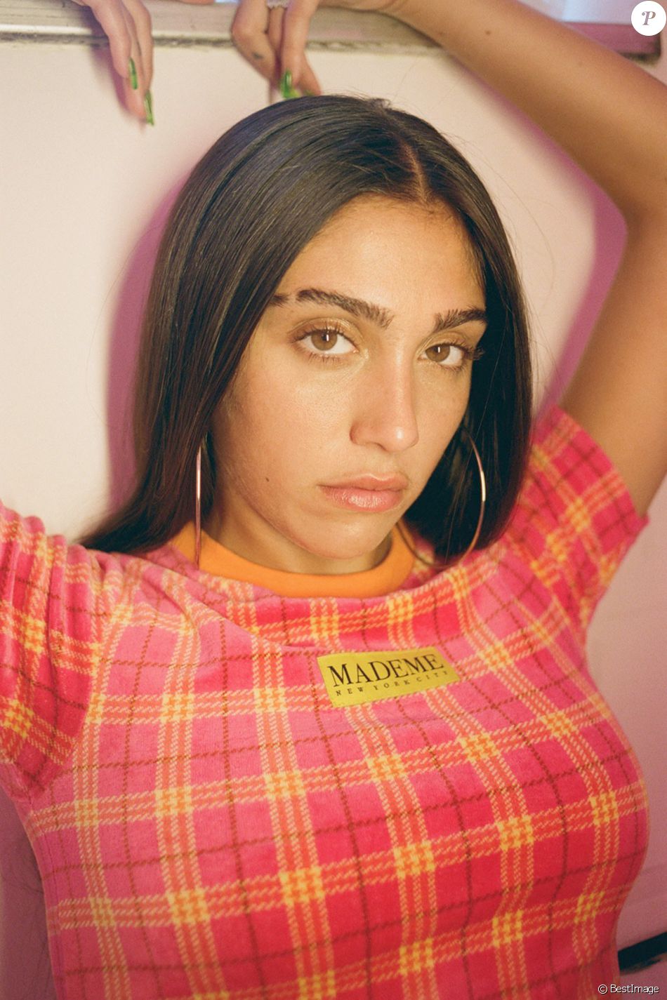Lourdes Leon pose pour la nouvelle campagne automne-hiver 2019 de la marque MadeMe. New York. Le 26 août 2019.