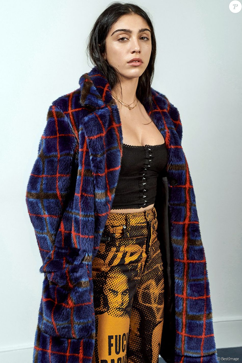 Lourdes Leon, la fille de Madonna pose pour la campagne de Supreme x Jean Paul Gaultier, le 8 avril 2019.