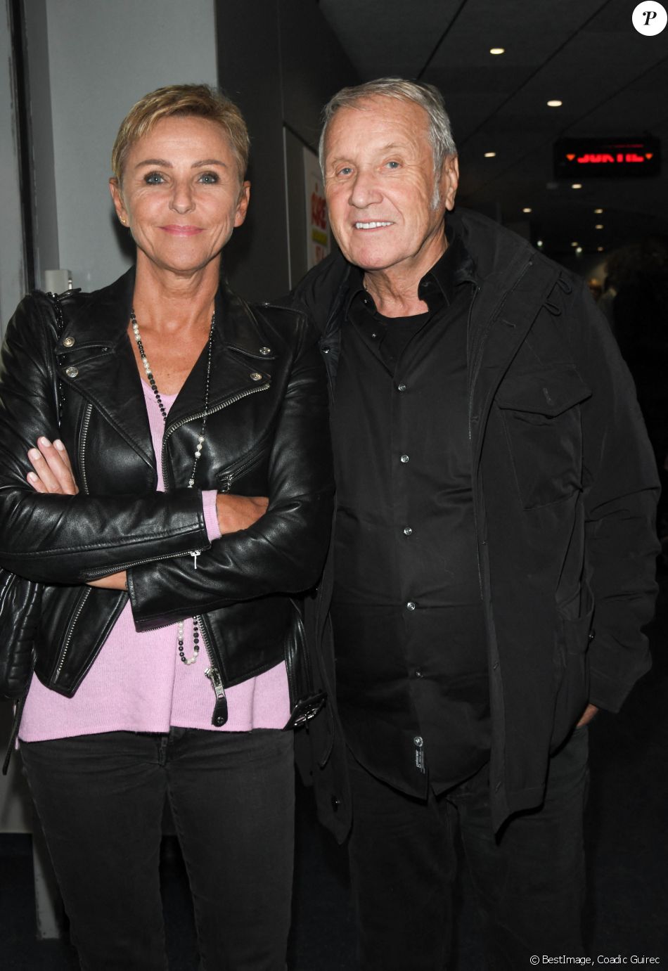 Yves Renier et sa femme Karin - Générale du nouveau spectacle "Muriel Robin et Pof !" au Palais des Sports à Paris le 3 octobre 2019. © Coadic Guirec/Bestimage