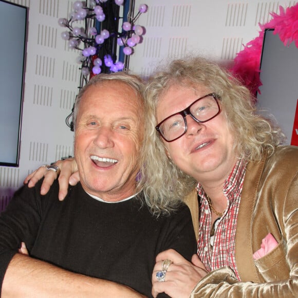 Exclusif - Yves Rénier et Pierre-Jean Chalençon participent à l'émission "Le show de Luxe" sur la radio Voltage le 2 octobre 2018. © Philippe Baldini / Bestimage