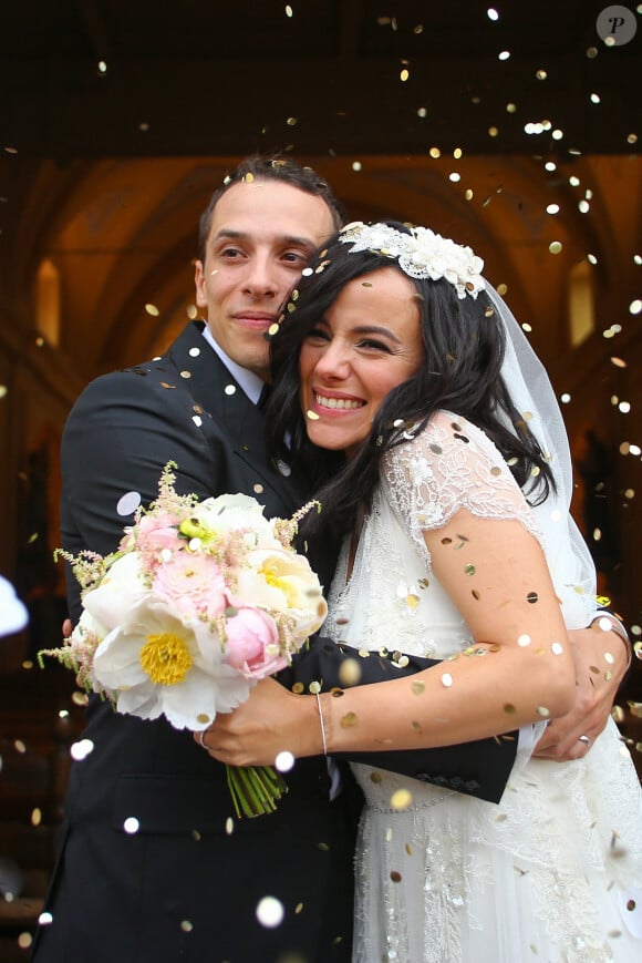 Mariage religieux d'Alizée et Grégoire Lyonnet en l'église de Villanova. Le 18 juin 2016. © Olivier Huitel - Olivier Sanchez / Bestimage - Crystal