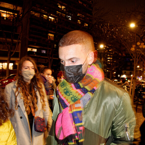 M. Pokora arrive à l'émission TPMP (Touche pas à mon poste) à Paris, le 7 décembre 2020. © Justine Sacrèze / Bestimage