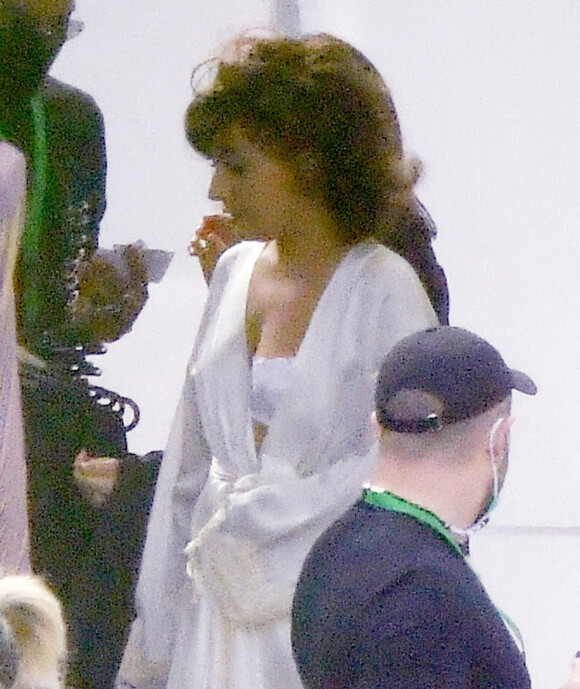 Exclusif - Lady Gaga sur le tournage du film "House of Gucci" à Rome, le 26 avril 2021.