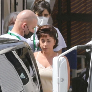 Exclusif - Lady Gaga sur le tournage du film "House of Gucci" à Rome, le 26 avril 2021.