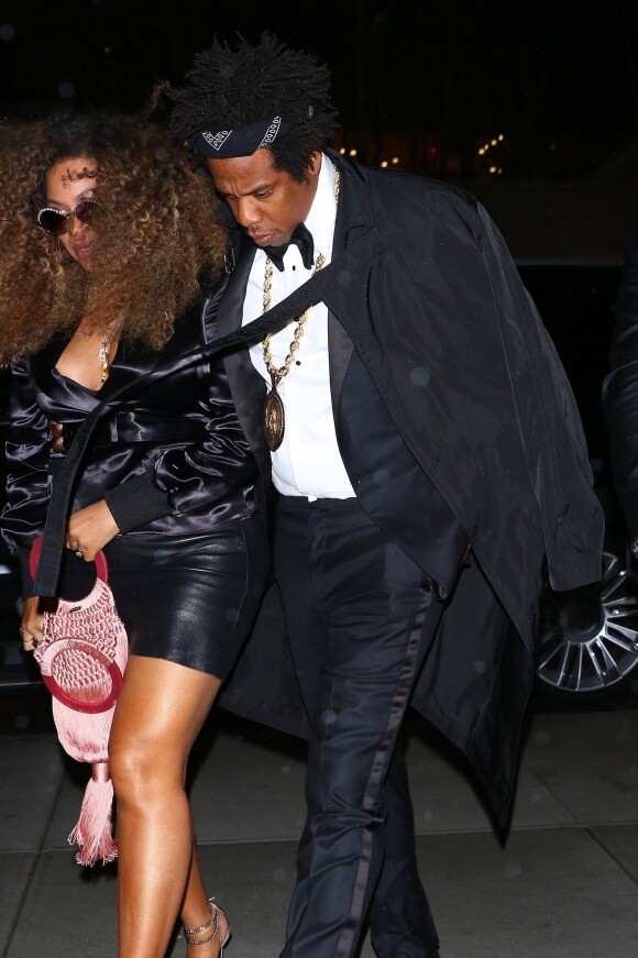 Exclusif - Beyonce et son mari Jay Z sont allés dîner au restaurant après le concert de Jay Z au Webster Hall à New York, le 26 avril 2019.