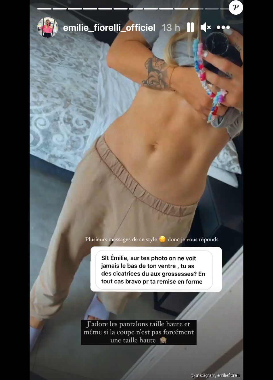 Emilie Fiorelli dévoile son ventre plat sur Instagram