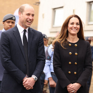Le prince William, duc de Cambridge et Kate Middleton, duchesse de Cambridge, visitent le centre RAF Air Cadets à Londres, quelques jours après les obsèques du Prince Philip.