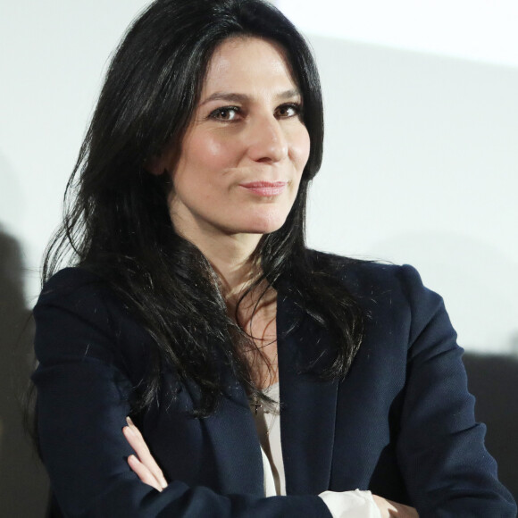 Marie Drucker lors de la conférence de presse 'La semaine du cinéma positif' au cinéma Publicis de Paris le 16 Avril 2019. © Denis Guignebourg / Bestimage