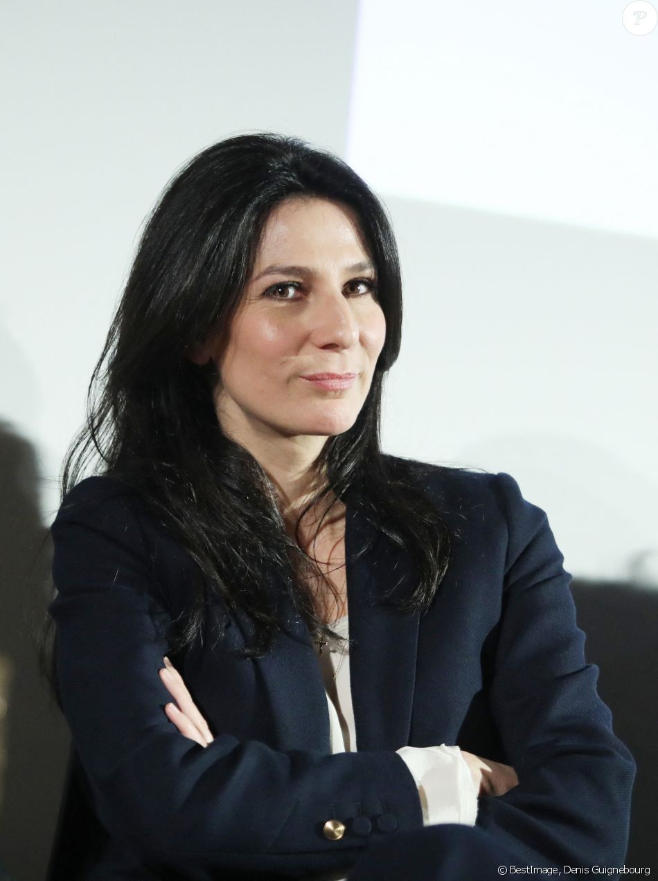 Marie Drucker lors de la conférence de presse 'La semaine du cinéma positif' au cinéma Publicis de Paris le 16 Avril 2019. © Denis Guignebourg / Bestimage
