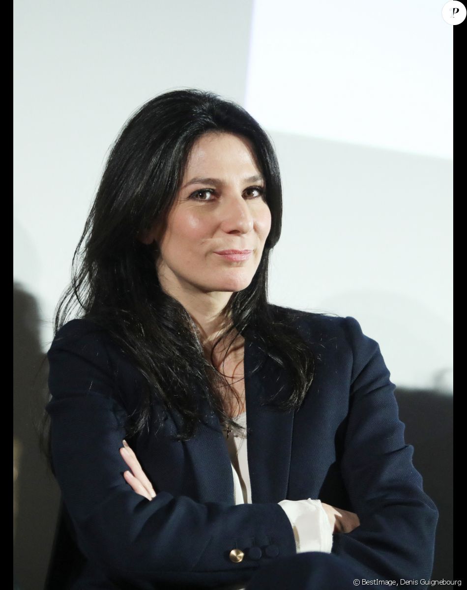Marie Drucker lors de la conférence de presse 'La semaine du cinéma positif' au cinéma Publicis de Paris le 16 Avril 2019. © Denis Guignebourg / Bestimage