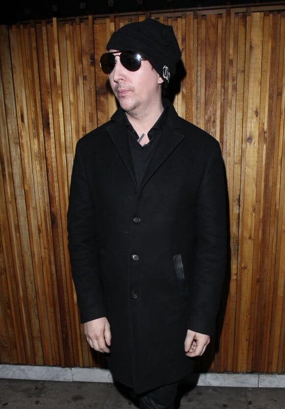 Marilyn Manson - Célébrités arrivant au restaurant le Nice Guy à West Hollywood le 25 Mars 2016. 