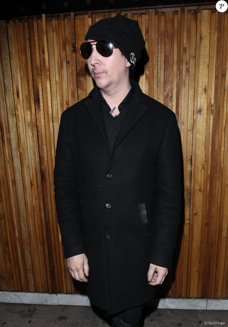 Marilyn Manson - Célébrités arrivant au restaurant le Nice Guy à West Hollywood le 25 Mars 2016.