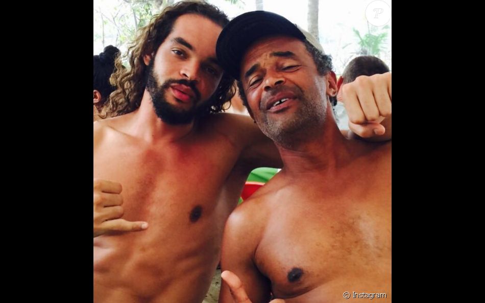 Joakim Noah, ici photographié avec son papa, Yannick Noah, serait papa de deux enfants.