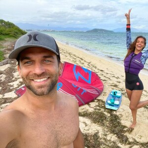 Marine Lorphelin et son amoureux Christophe en Nouvelle-Calédonie.