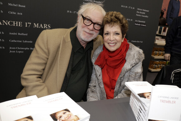 Catherine Laborde et son mari Thomas Stern - Salon du livre de Paris. © Cédric Perrin/Bestimage