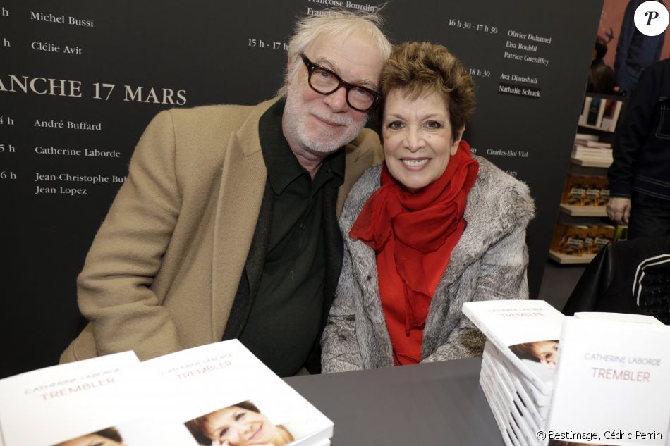 Catherine Laborde et son mari Thomas Stern - Salon du livre de Paris. © Cédric Perrin/Bestimage