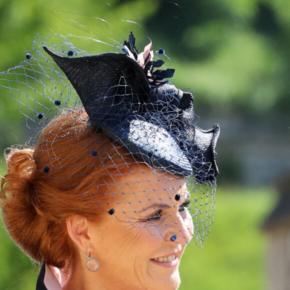 Sarah Ferguson, duchesse d'York- Les invités arrivent à la chapelle St. George pour le mariage du prince Harry et de Meghan Markle au château de Windsor, Royaume Uni, le 19 mai 2018.