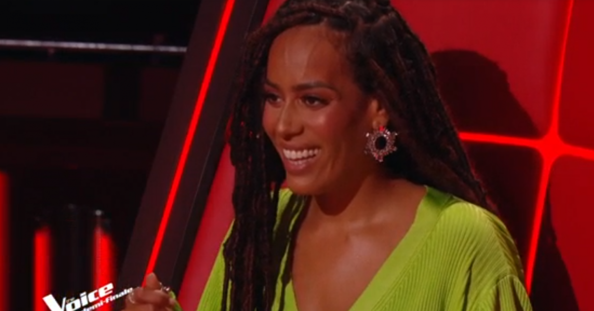 Amel Bent lors de la demi-finale de The Voice 2021 en ...